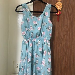 Blue floral dress